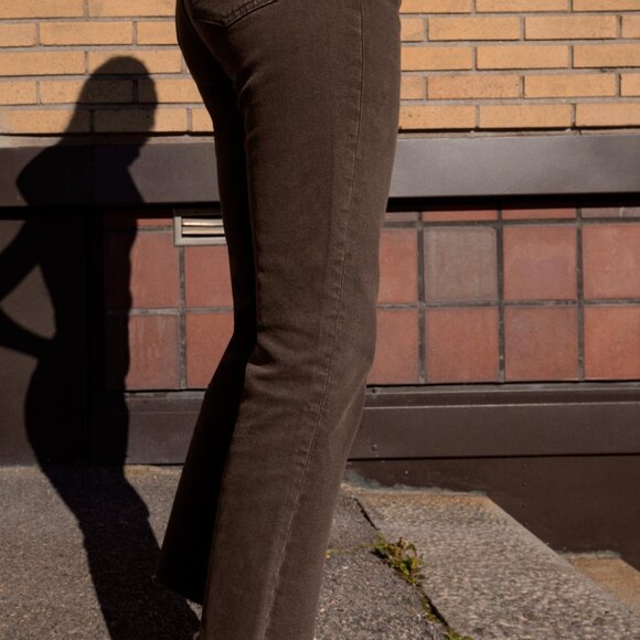 TRF HIGH-WAISTED CROPPED FLARE JEANS - Picture 7 of 8